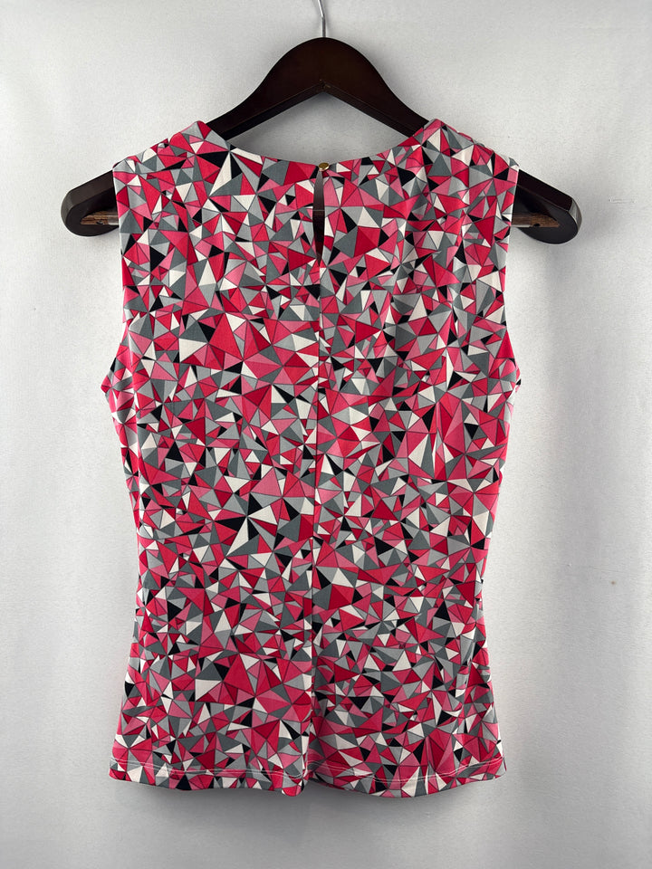 Women’s Calvin Klein Small Pink &amp; Gray Patterned Blouse