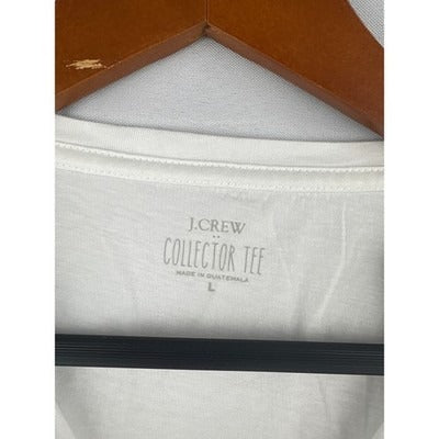 J.Crew Collector Tee Dogs On Loungers Graphic White T-Shirt Size L