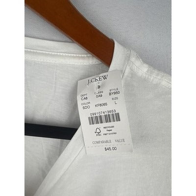 J.Crew Collector Tee Dogs On Loungers Graphic White T-Shirt Size L