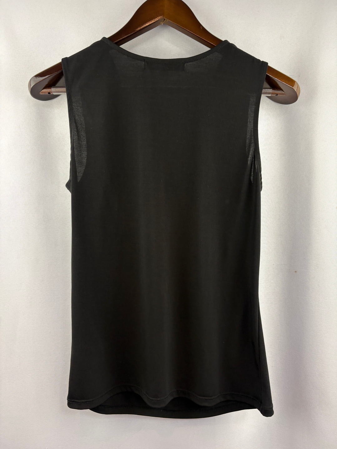 Women’s Ellen Tracy Small Black Cowelneck Sleeveless Blouse