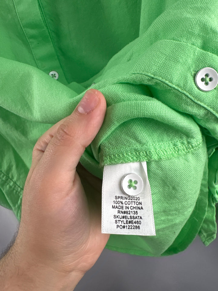 Women’s Fresh Produce Size 1X Leaf Green Button Up