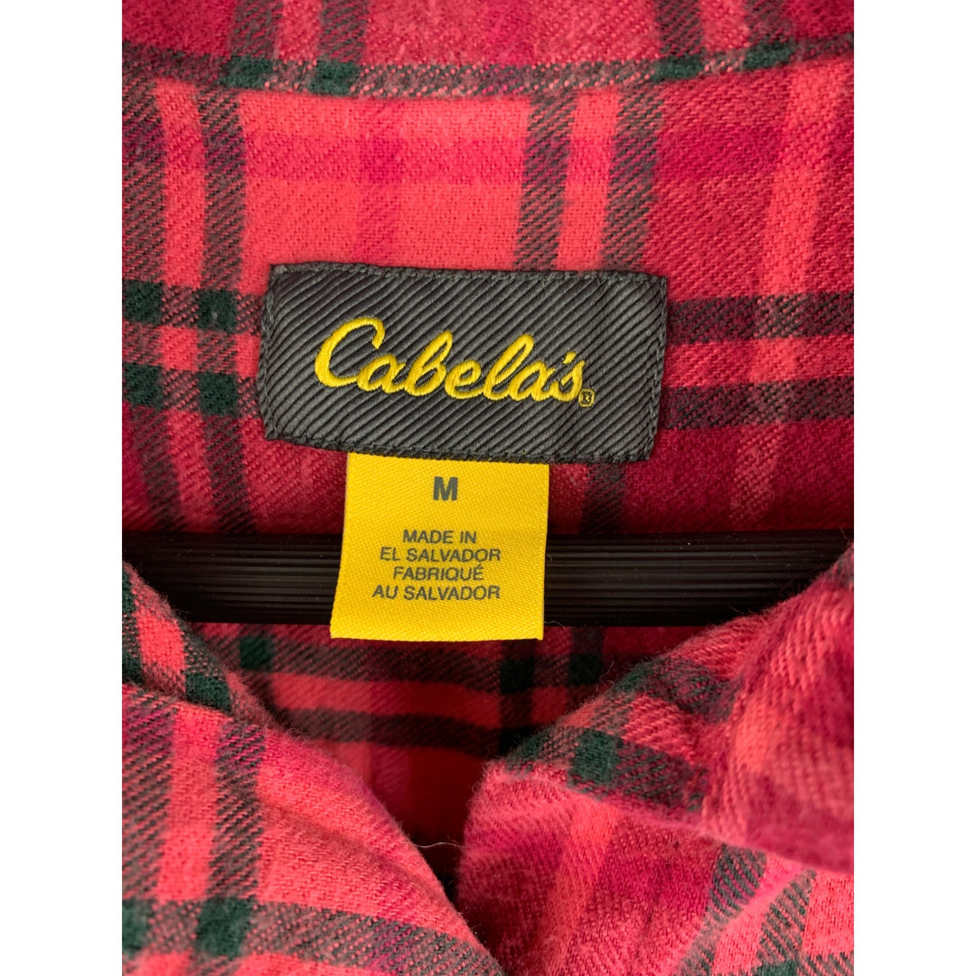 Cabelas Womens Plaid Flannel Shirt Size M