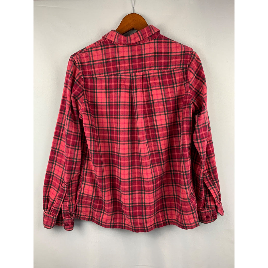 Cabelas Womens Plaid Flannel Shirt Size M