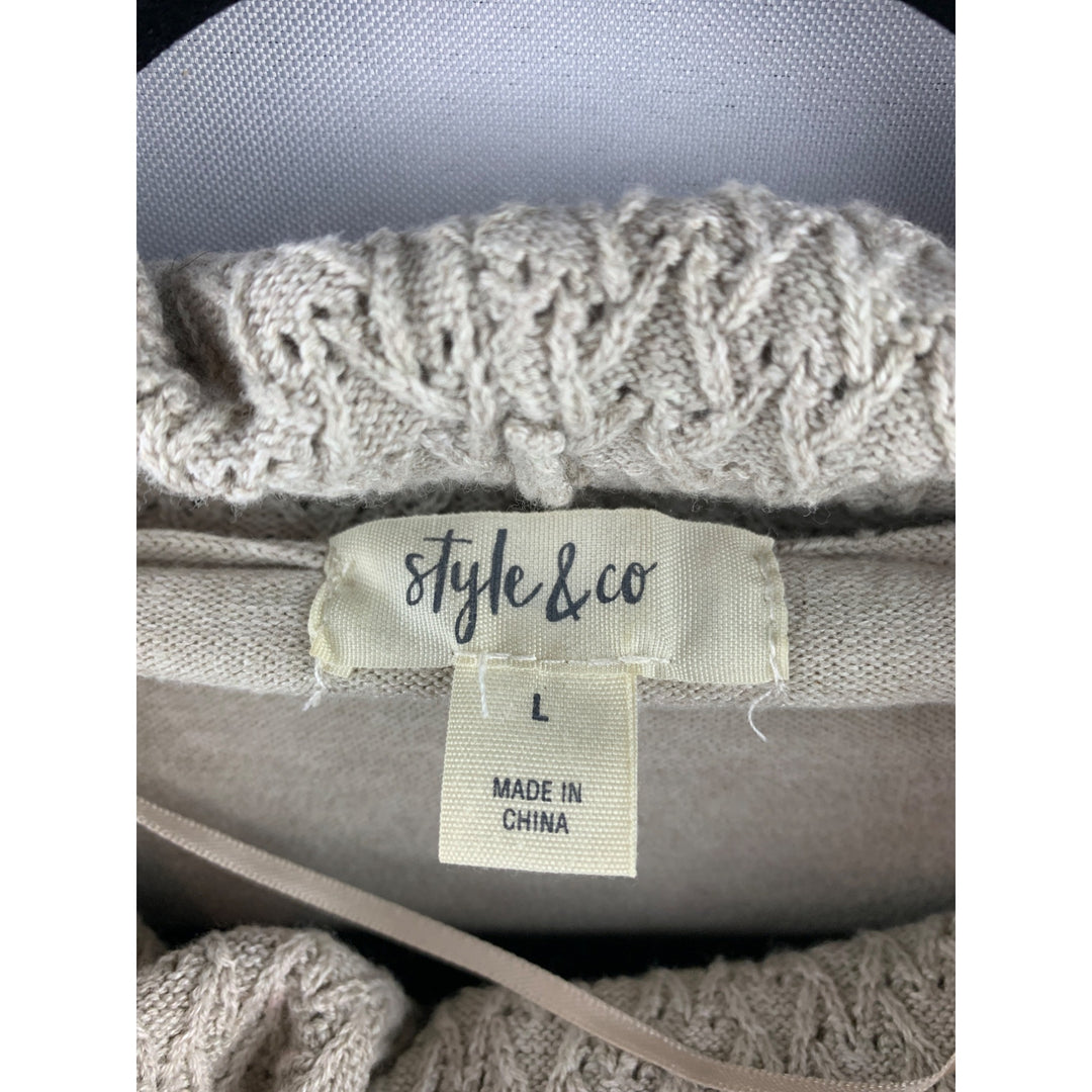 Women's Style & Co Gray Pull Over Shirt Size L