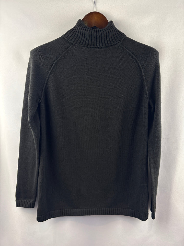 Women’s Jeanne Pierre Small Black Turtleneck Sweater