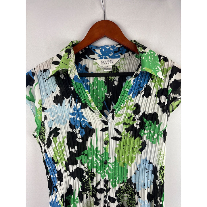 Women’s Allison Taylor Size Medium Multi Color Button Up Blouse