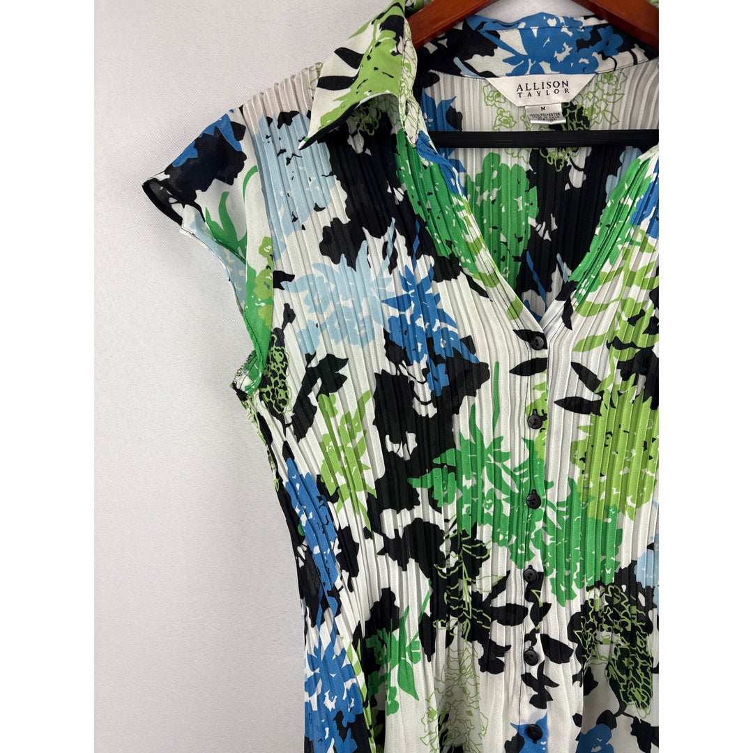 Women’s Allison Taylor Size Medium Multi Color Button Up Blouse