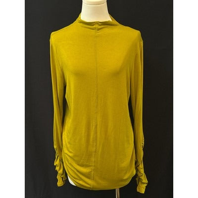 Women’s Vera Wang Mustard High Collared Long Sleeve Sz  L