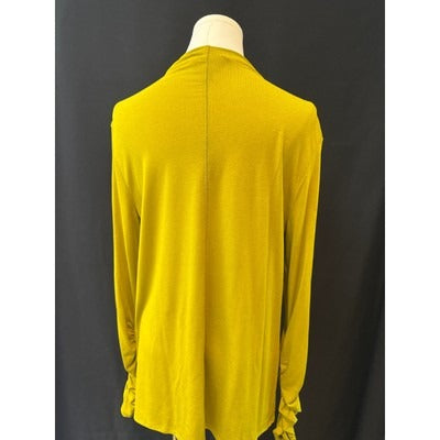 Women’s Vera Wang Mustard High Collared Long Sleeve Sz  L