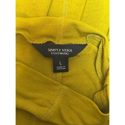 Women’s Vera Wang Mustard High Collared Long Sleeve Sz  L