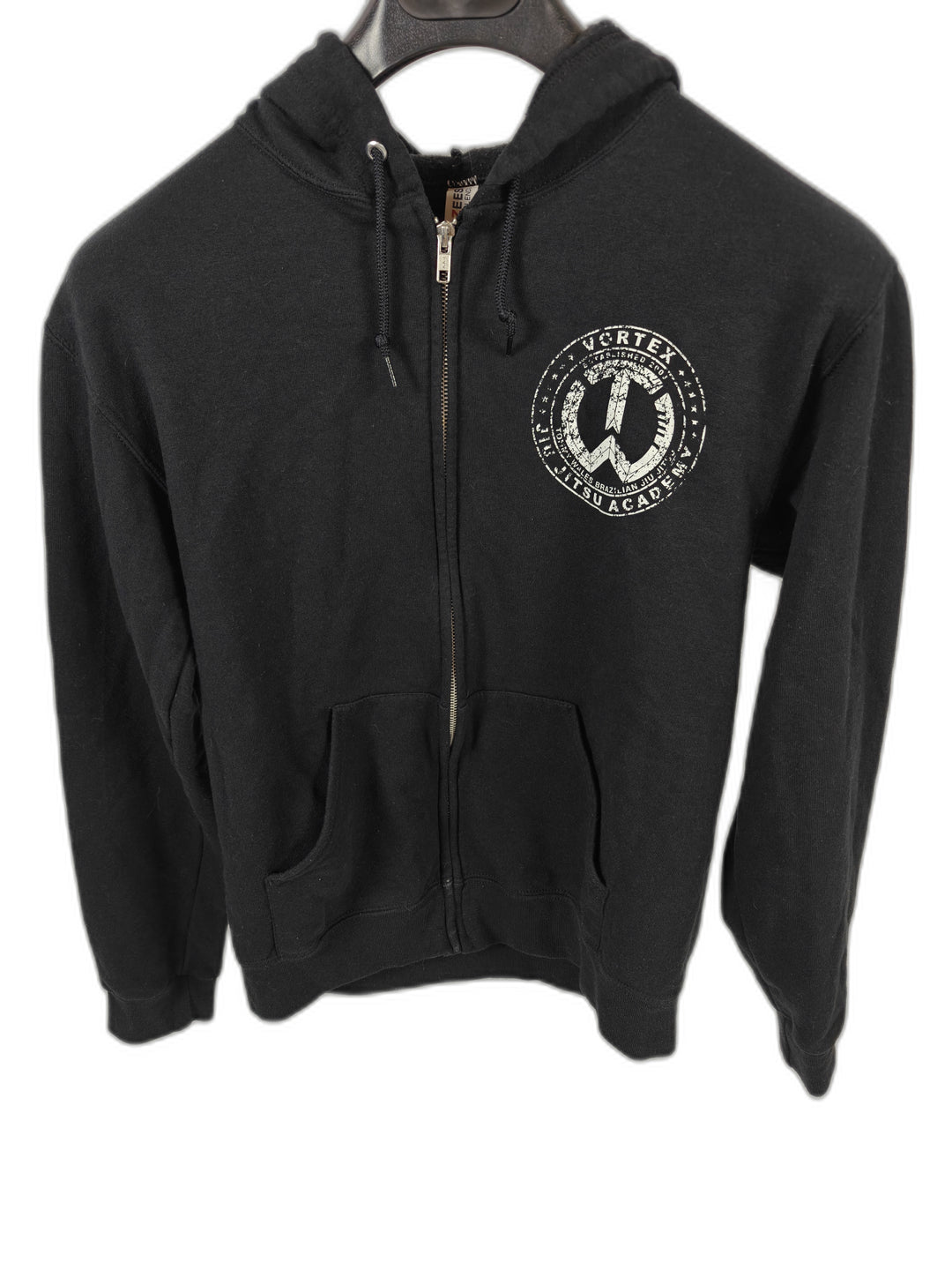 Mens Jerzees Jiu Jitsu Hoodie Black Small