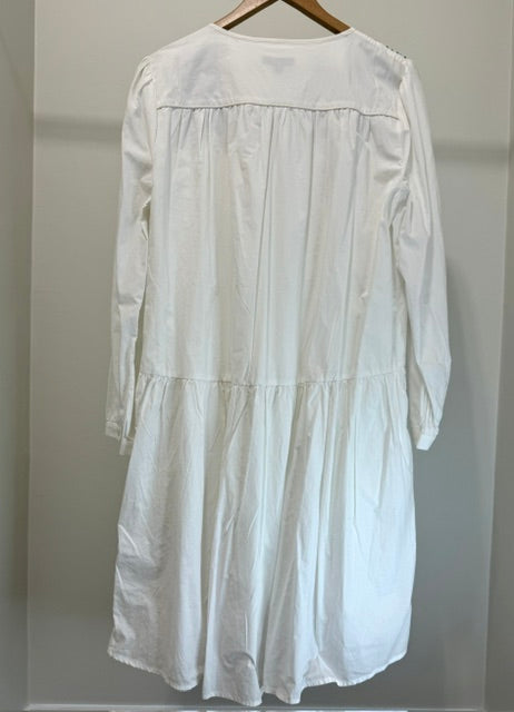J.Crew White Embroidered Farmers Market Cotton Dress SzL NWT