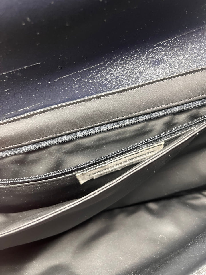 Francesco Biasia Black Leather Shoulder Bag Made in Italy