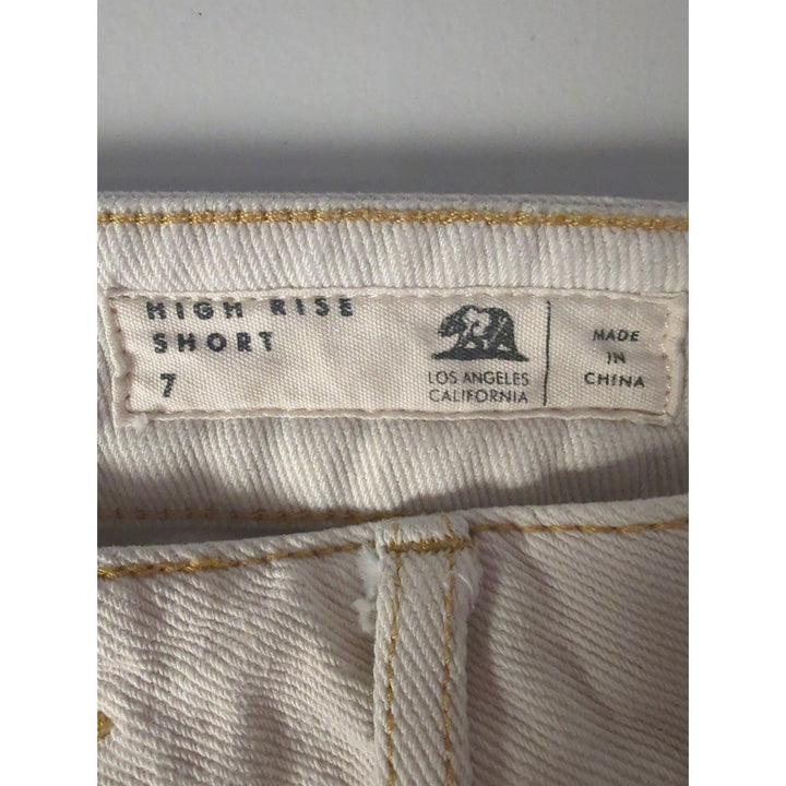 Women's Bullhead Denim Co. High rise white and grey patterned shorts size 7