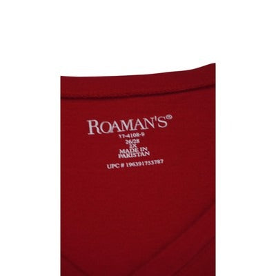 Women's Roaman's Red Cotton T-Shirt - Size 2X
