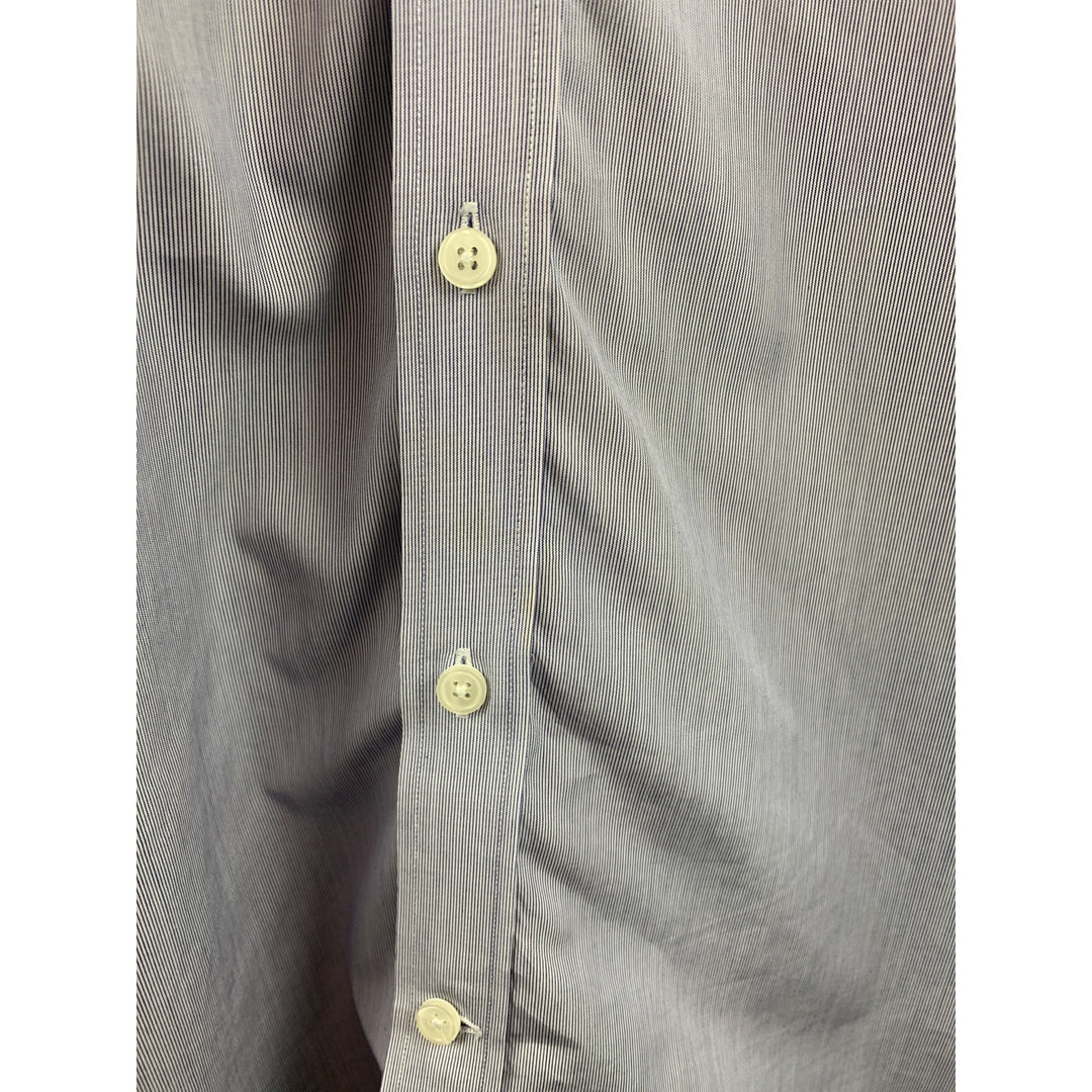 JWM Mens Long Sleeve Pinstripe Dress Shirt