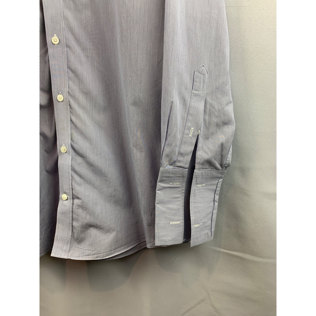 JWM Mens Long Sleeve Pinstripe Dress Shirt