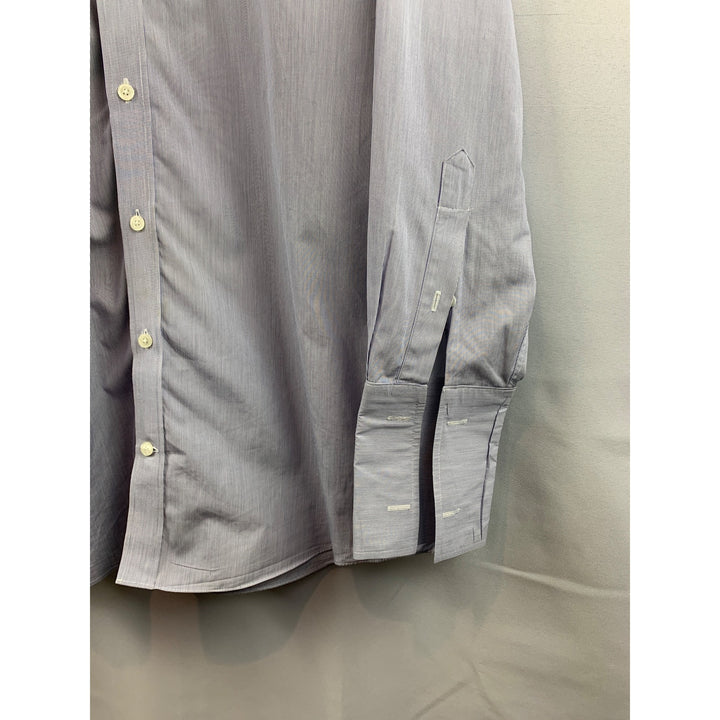 JWM Mens Long Sleeve Pinstripe Dress Shirt