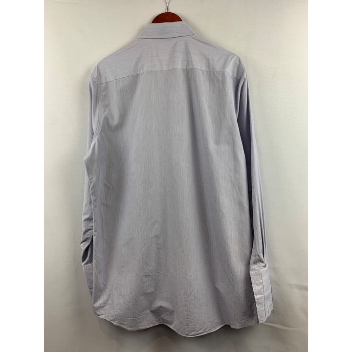 JWM Mens Long Sleeve Pinstripe Dress Shirt