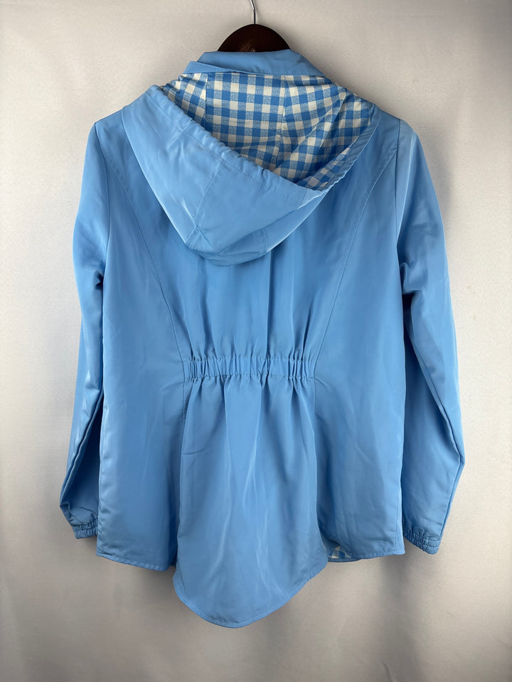 Women’s Susan Graver Medium Sky Blue Rain Jacket