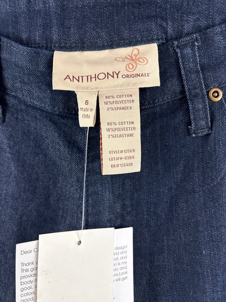Women’s Anthony Originals Size 6 Dark Blue Bootcut Jeans