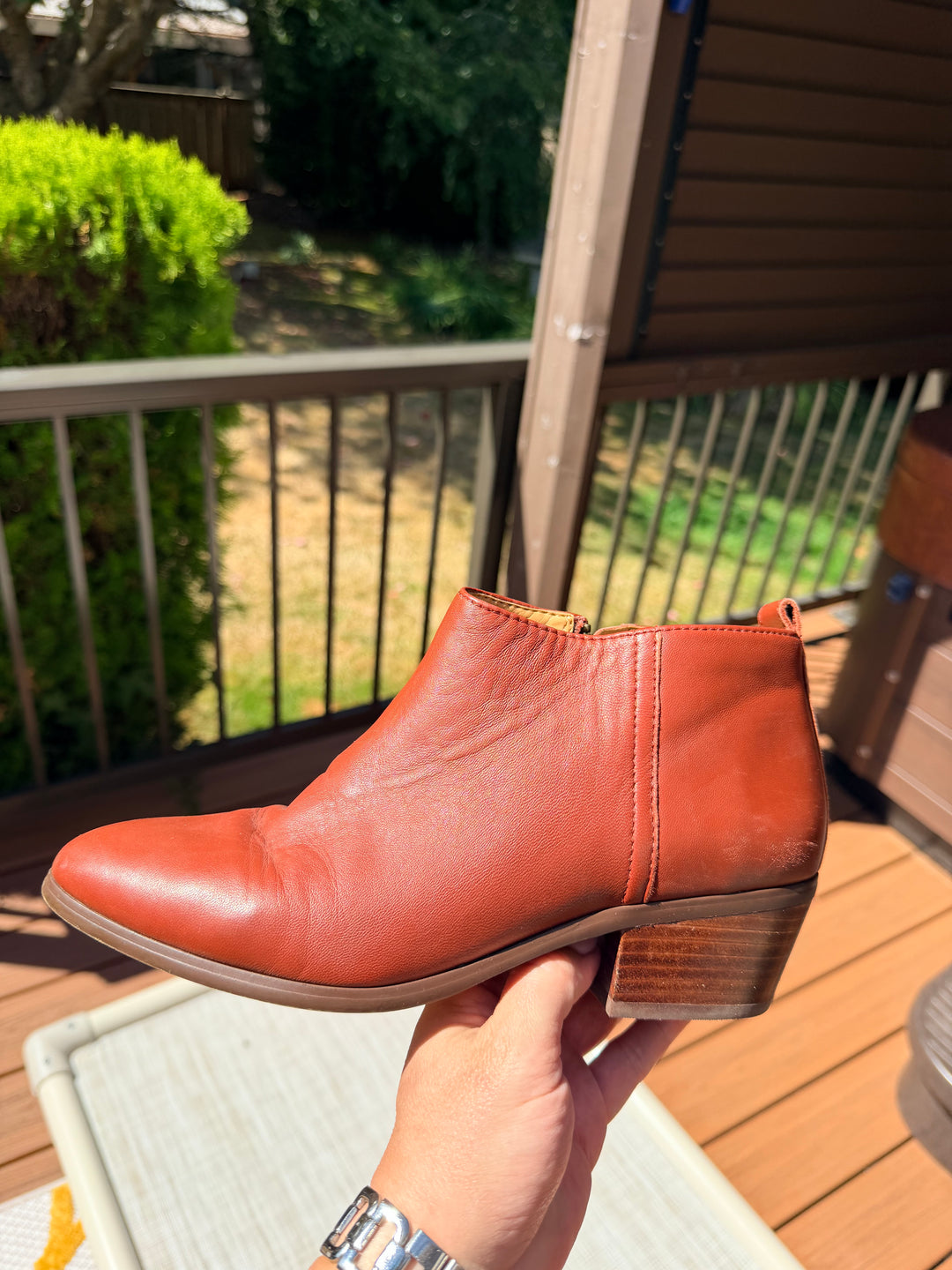 J.Crew Size 8.5 Sawyer Brown Leather Women&