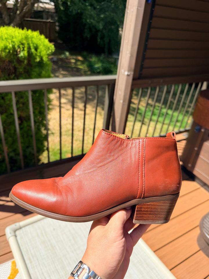 J.Crew Size 8.5 Sawyer Brown Leather Women&