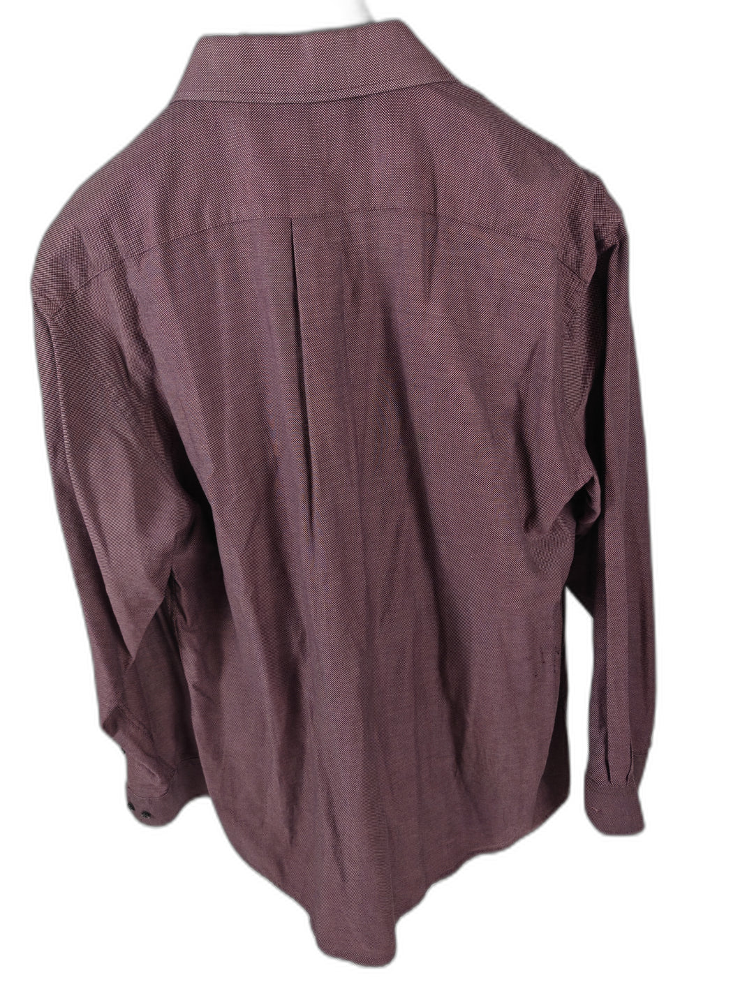 Men’s Tallia Dress Shirt Burgundy XL 17.5 Long Sleeve Cotton