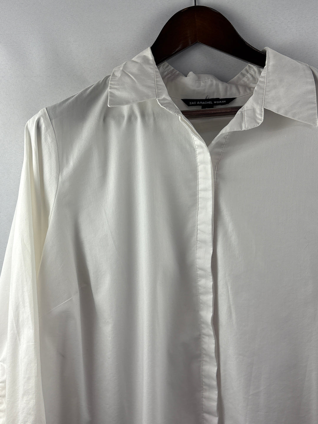 Women’s Zac &amp; Rachel Size 2X White Oversized Button Up