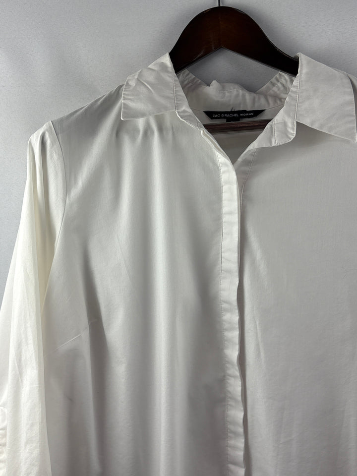 Women’s Zac &amp; Rachel Size 2X White Oversized Button Up