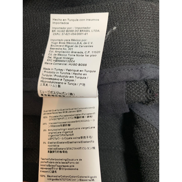 Hugo Boss Womens Black Tailored Trousers Size 38