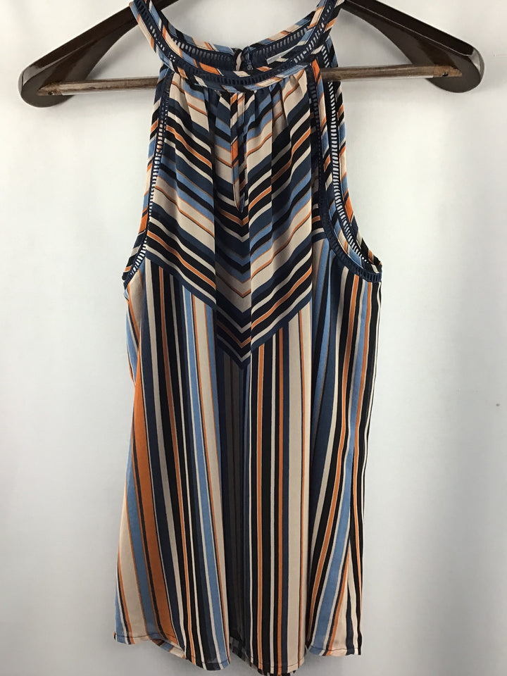 Women’s Daniel Rainn Striped Halter Tank Top Size M