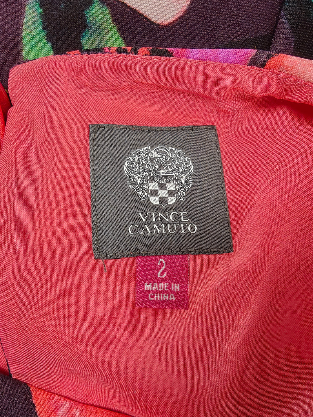 Women’s Vince Camuto Floral Fit &amp; Flare Dress Purple Pink Size 2