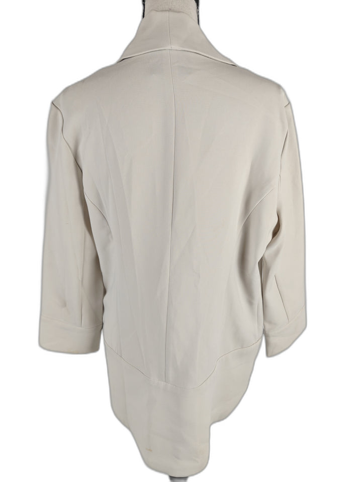 Women Harlowe &amp; Graham Open Front Blazer Cream Size Unknown