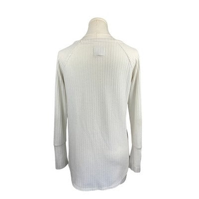 Women's Chaser White Long Sleeve Shirt with Buttons - Size S