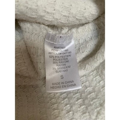 Women's Chaser White Long Sleeve Shirt with Buttons - Size S