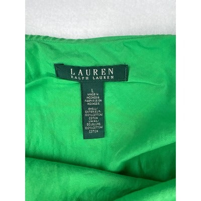 Lauren Ralph Lauren Womens Paisley Skirt L Green Orange Cotton Made In Indonesia