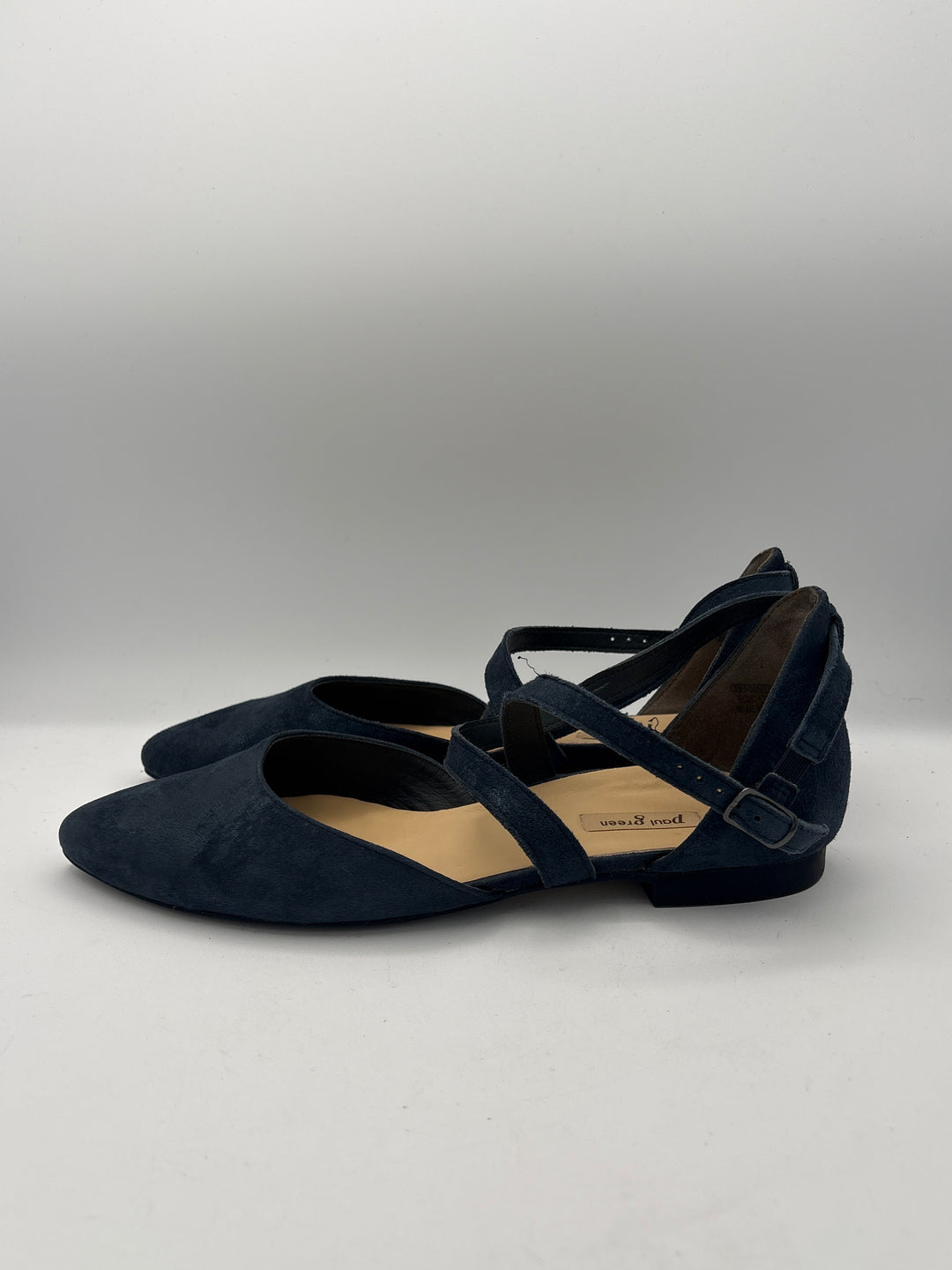 Women’s Paul Green Size 9 Navy Blue Suede Strappy Flats