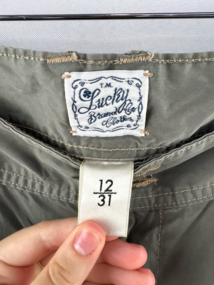 Women’s The Lucky Brand Size 12/31 Green Cargo Pants