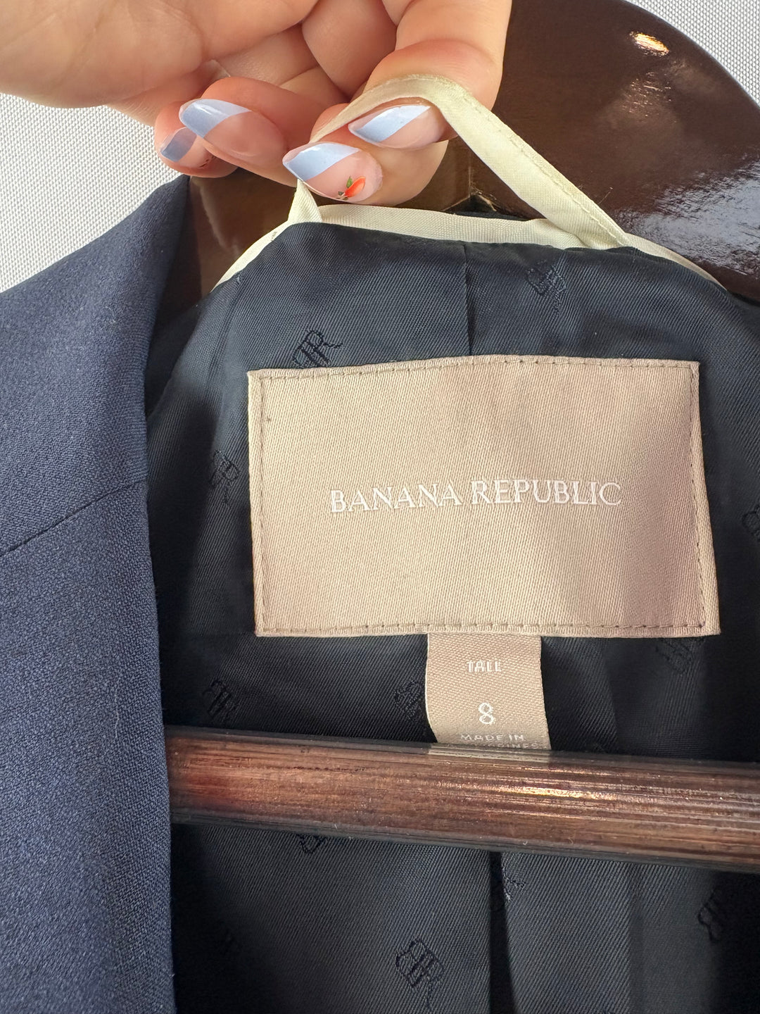 Women’s Banana Republic Size Tall 8 Navy Blue Blazer