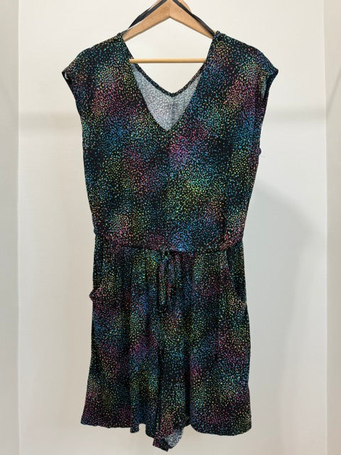 Torrid Rainbow Confetti Super Soft Romper Sz1/1X/(14-16)