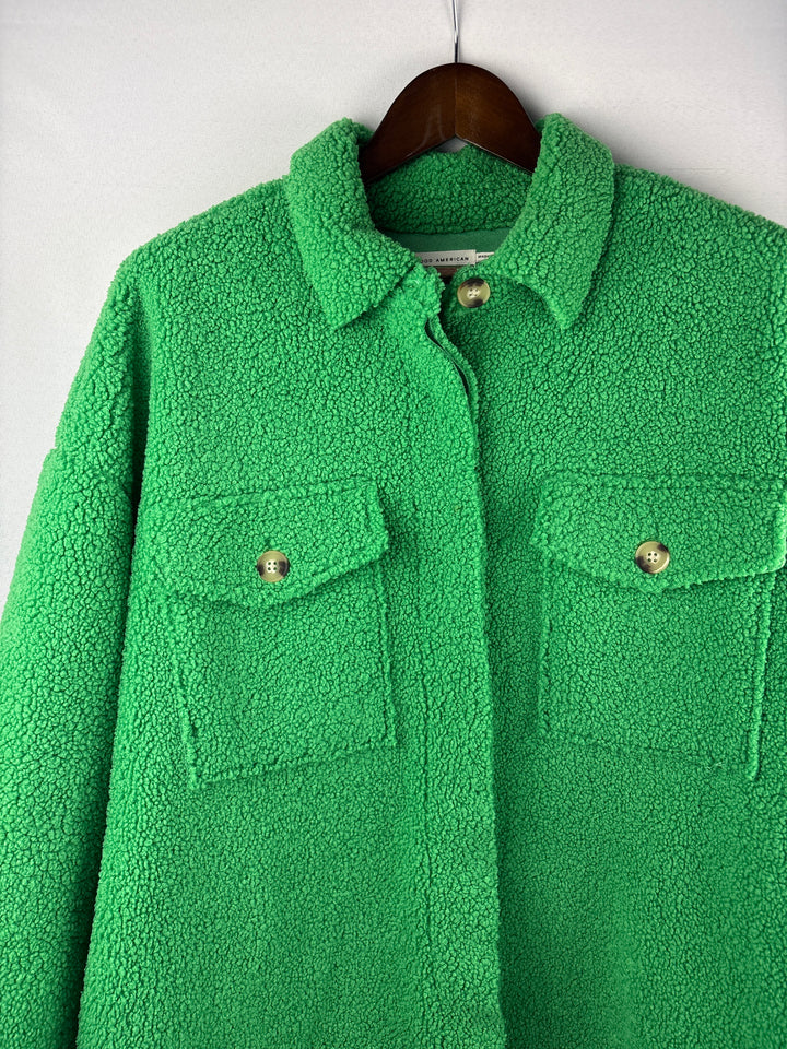 Women’s Good American Size 1/2 Bright Green Sherpa Jacket