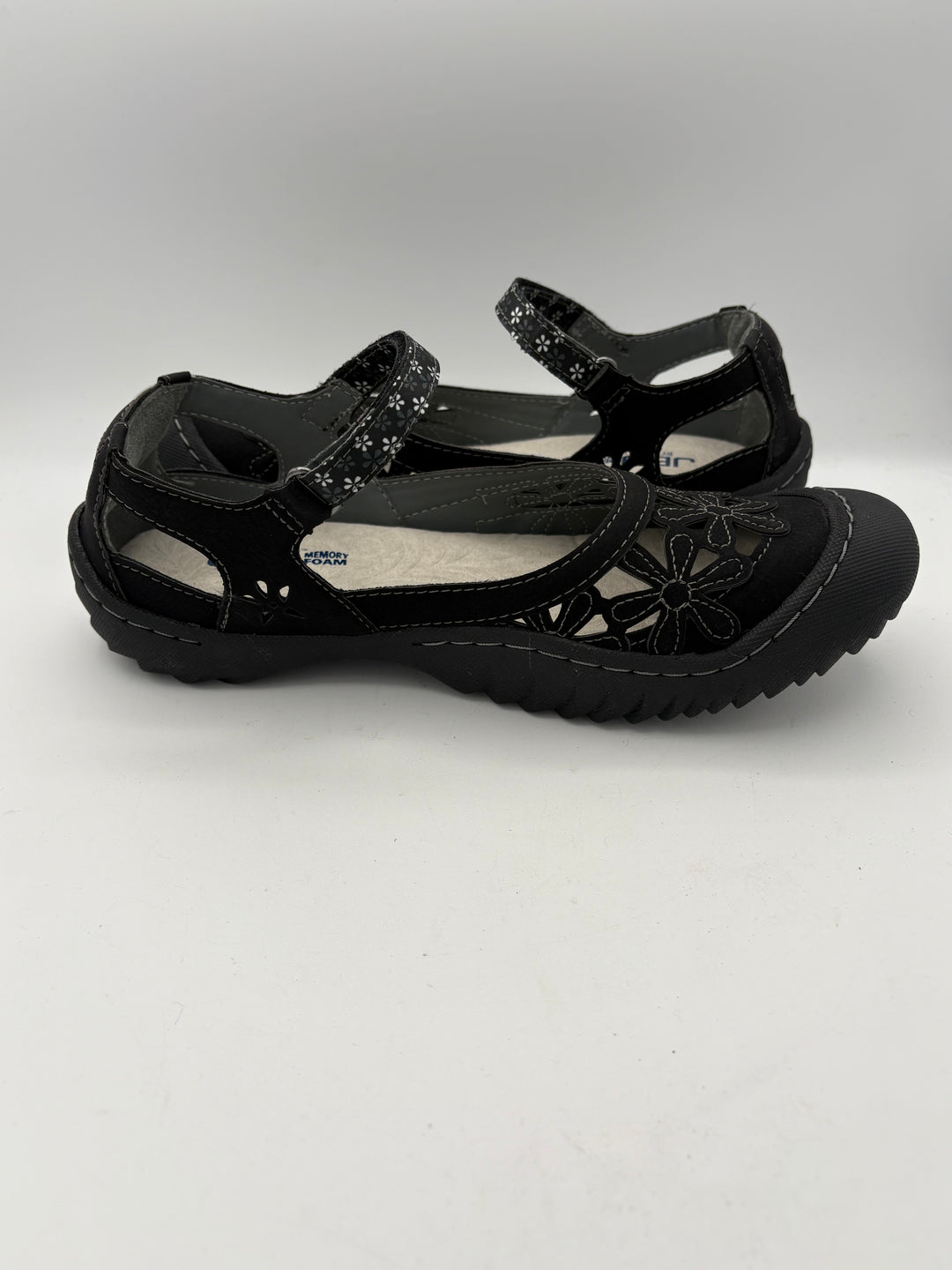 Women’s JBU by Jambu Size 8 Black Suede Close Toed Sandals