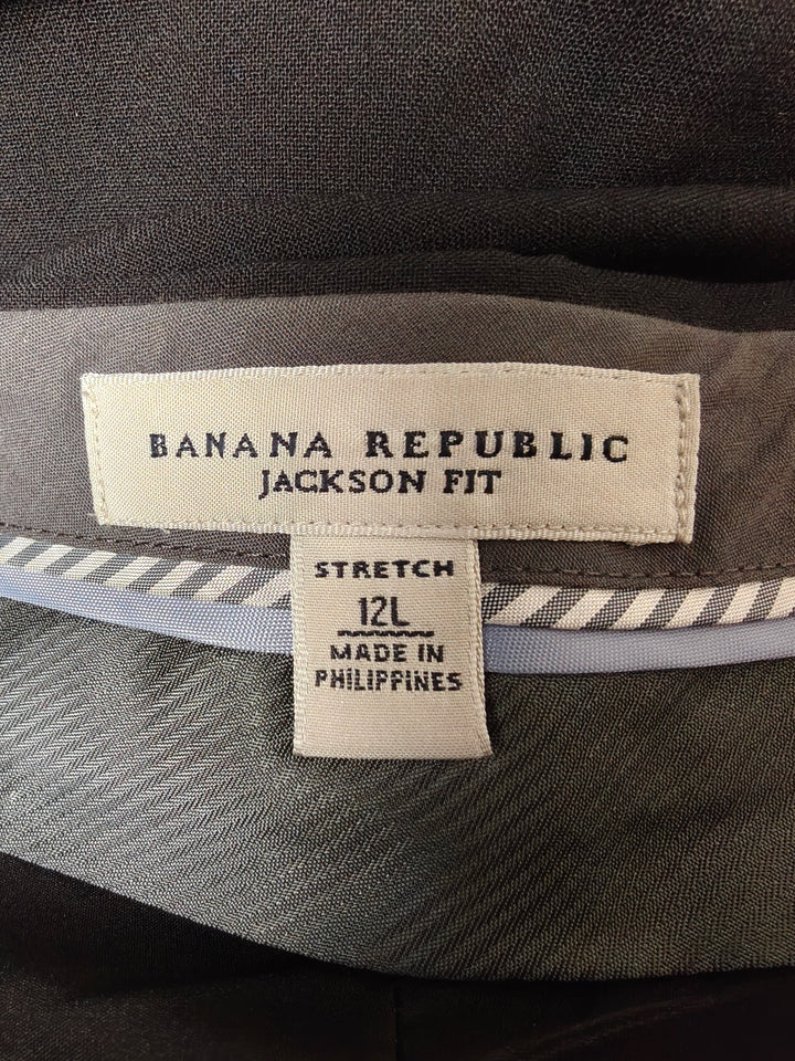 Womens Banana Republic Jackson Fit Dress Pants Black Size 12L