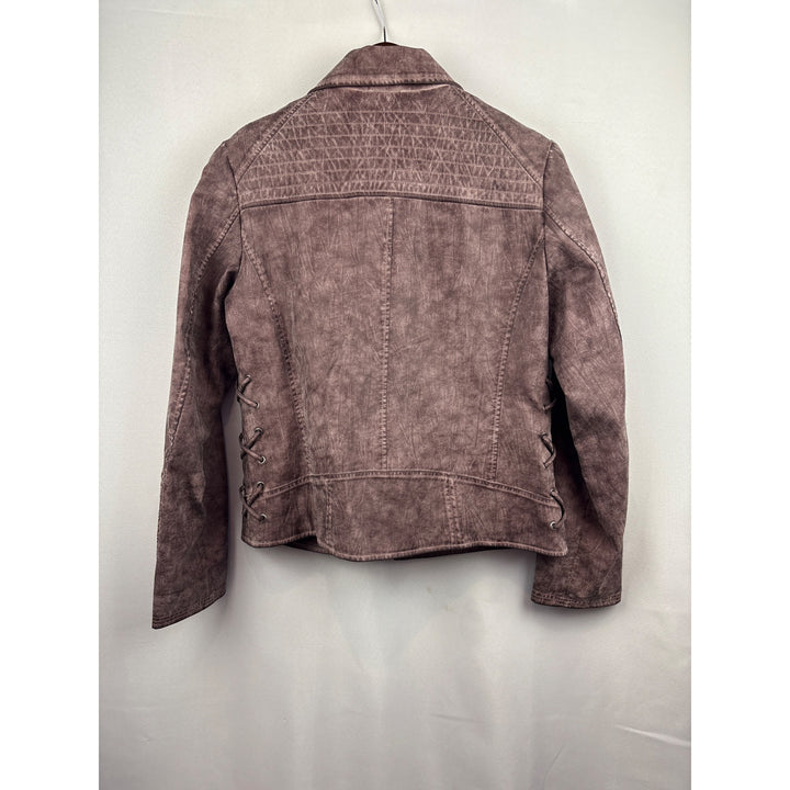 Women’s Montana Co. Large Suede Mauve Biker Jacket