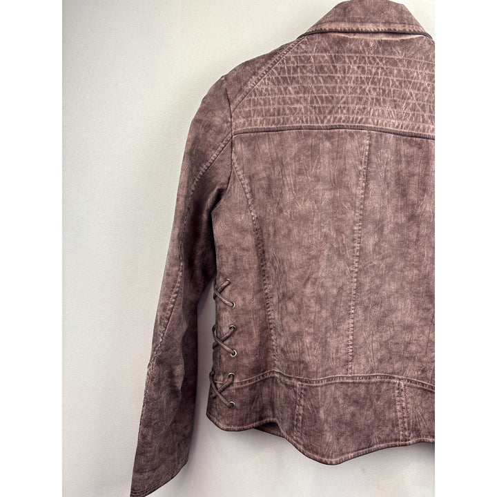 Women’s Montana Co. Large Suede Mauve Biker Jacket