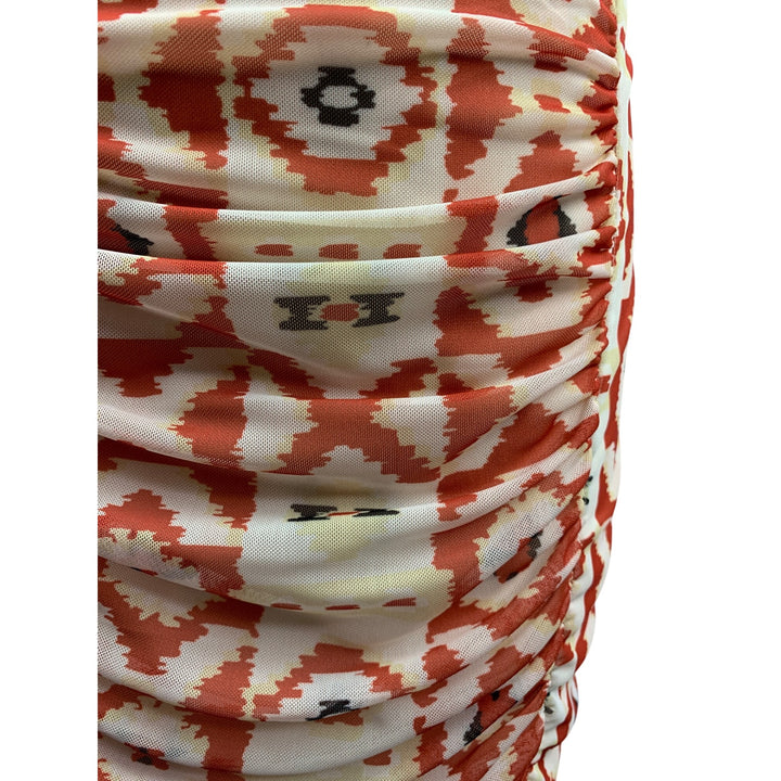 Nordstrom Geometric Print Ruched Skirt Medium