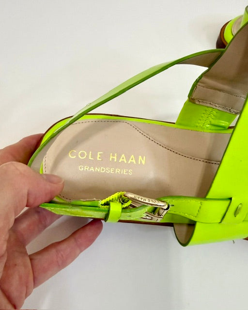 Cole Haan Grandseries Leather Sole Sandals – Neon Yellow Sz9.5B NWOT
