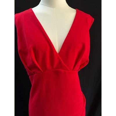 Women’s Anggrek Red V-Neck Fit & Flare Dress Sz 2X