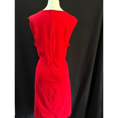 Women’s Anggrek Red V-Neck Fit & Flare Dress Sz 2X